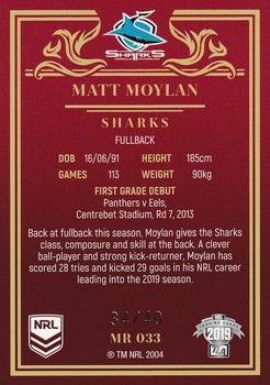 2019 NRL Elite - Mojo Ruby #MR033 Matt Moylan Back